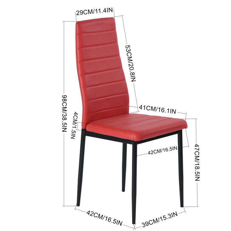 Dining Chair, Red
