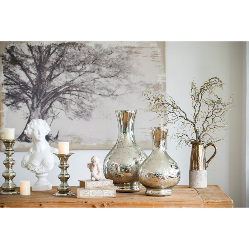 Vase de table Edmont, H 24,6 po x l 13,8 po x P 13,8 po