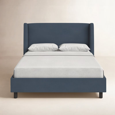 Tilly Linen Upholstered Wingback Bed