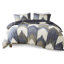 Housse de couette mini pour lit double/queen - Coton imprimé avec motif et 2 taies d'oreiller. Fermeture à boutons. Revers uni. Attaches aux coins pour une chambre charmante. Literie élégante et raffiné. Super !
