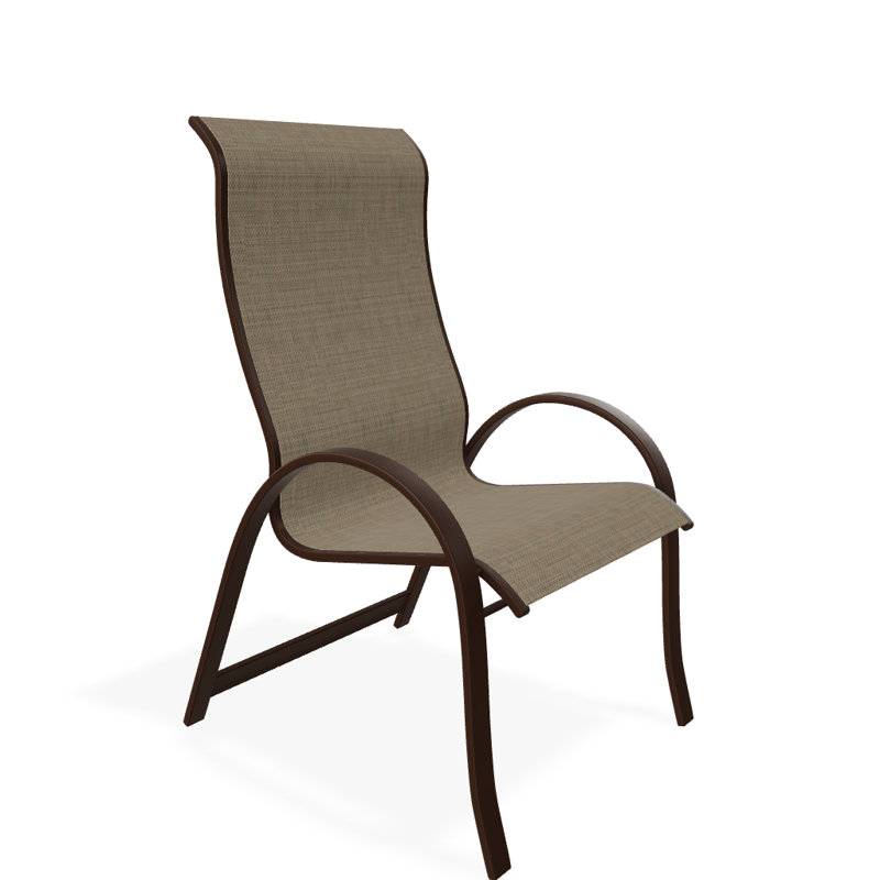 Chaise de patio empilable Hirotaka Supreme, Newport, Kona texturé