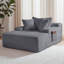 Chaise longue moderne en velours côtelé 49 po Modern-2011680715