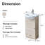 Ensemble de meuble-lavabo simple 18 po Danube