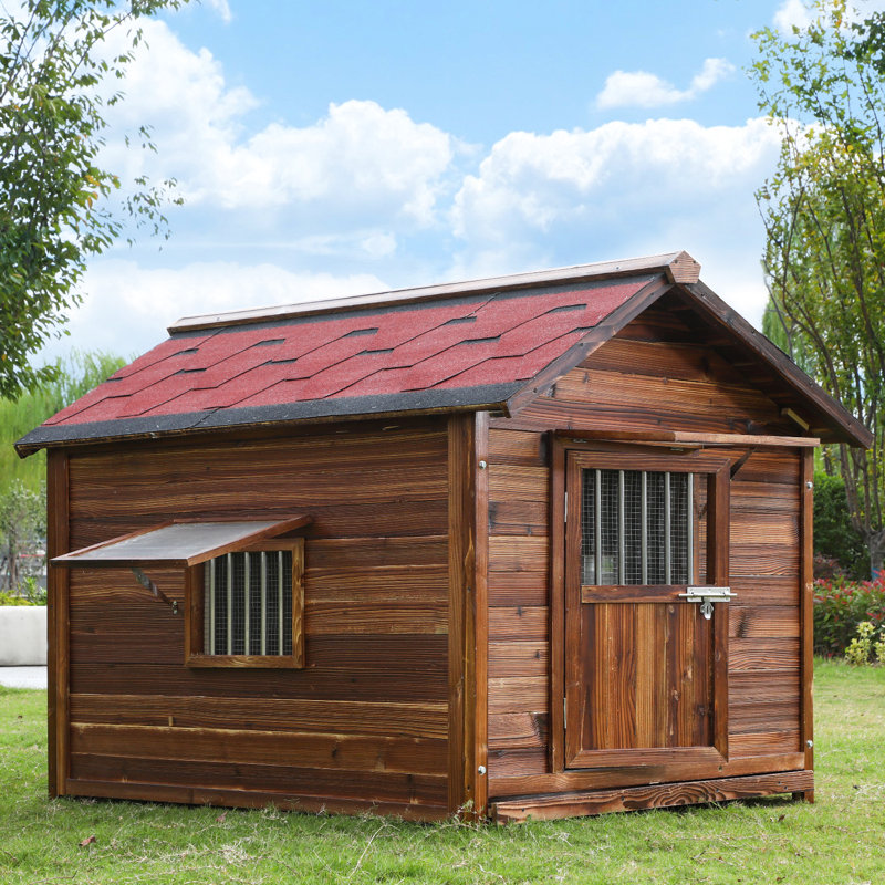 Solid Wood Dog House, 116.8cm H x 88.9cm W x 94cm D