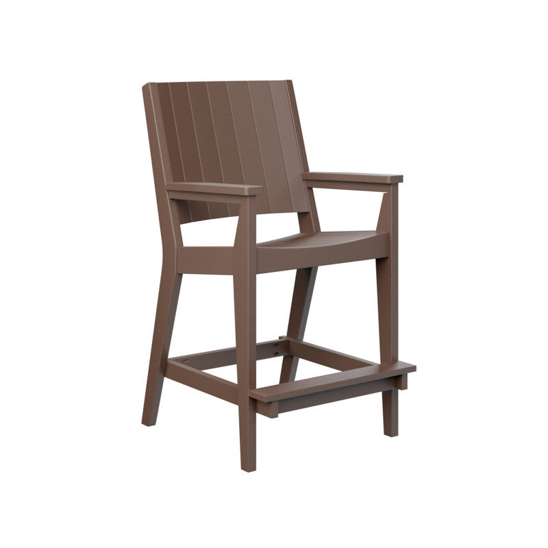 Berlin Gardens Mayhew Regular Chat Bar Chair, Chocolate Brown, 25.5"