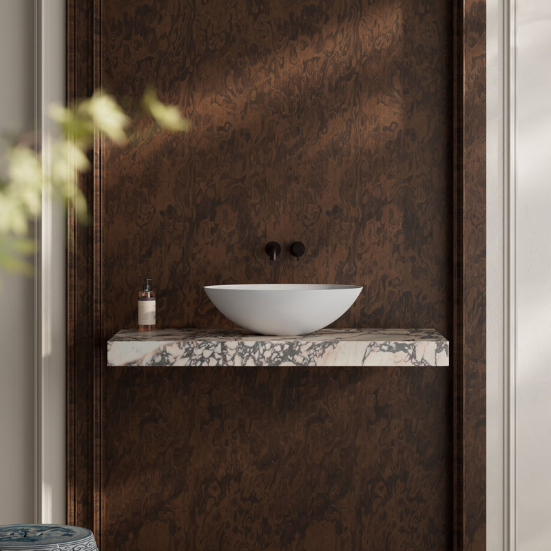 Lavabo vasque ovale à surface solide de 20 po x 14 po Monblari - blanc mat, Blanc mat