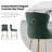 Bar Stools Set Of 2, Velvet Counter Height Bar Stools With Metal Legs, Button Tufted And Nailheads Trim, Wing-Back Bar Chairs For Kitchen Island Dining Room Pub-1601376316