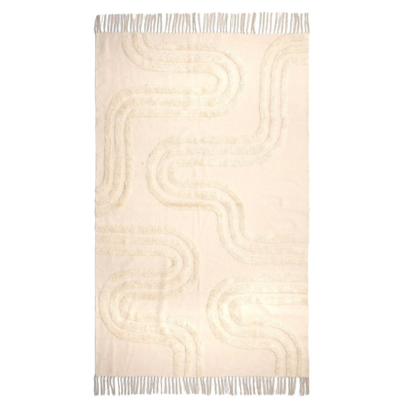 Antowan Abstract Cotton Area Rug, Rectangle 200 x 290cm