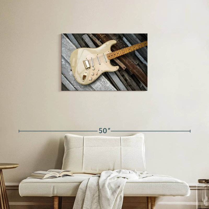 Guitare Abarca sur planches, H 20 po x l 30 po