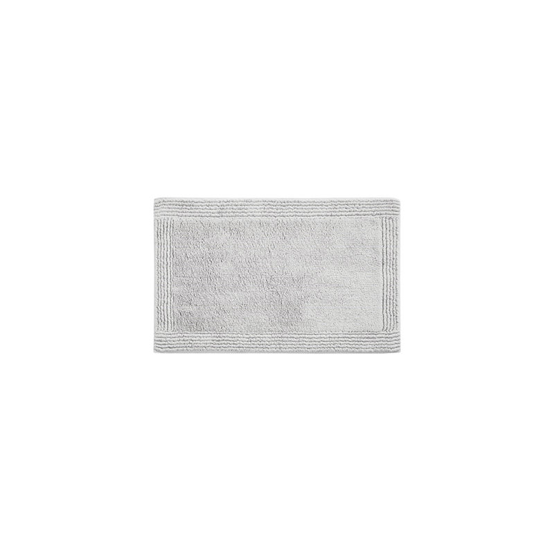 100% Cotton Tufted 3000GSM Reversible Bath Rug Grey, Rectangle 1'9" x 2'10"
