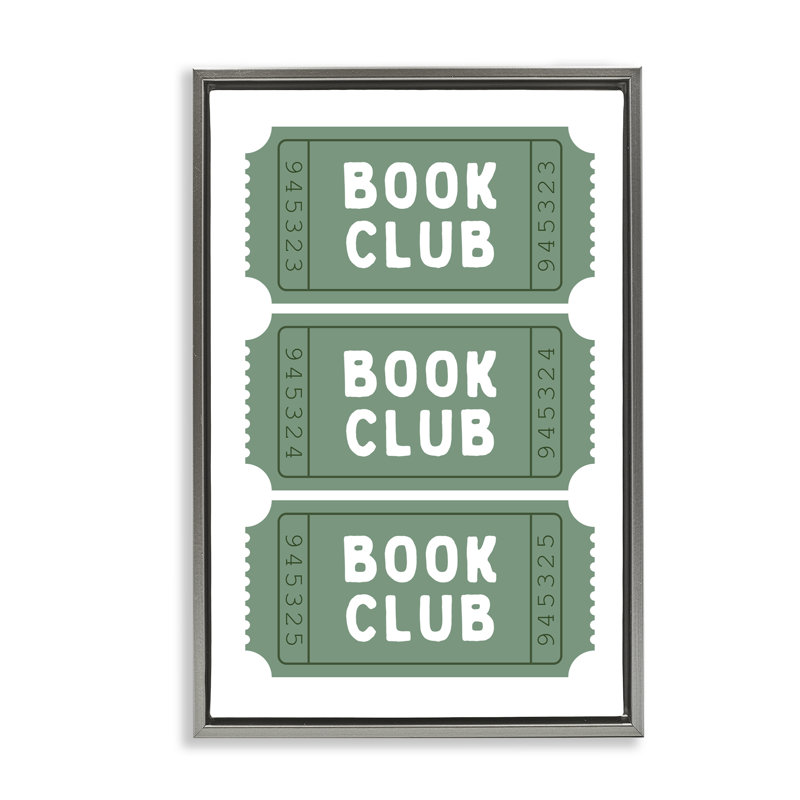 Cadre flottant Green Book Club, par Lettré et doublé, Cadre flottant gris lustré, H 31 po x l 21 po