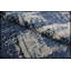 Tapis bleu marine et argent noué à la main de haute qualité-49812252