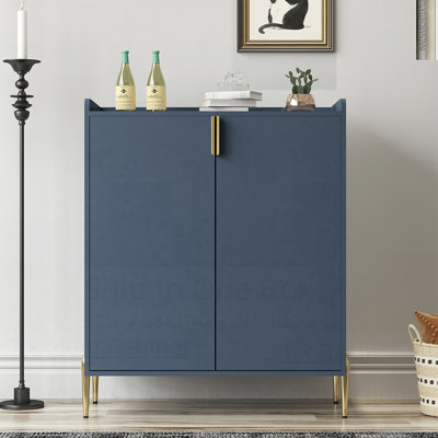 Bar à vin 2 portes avec tablettes réglables et charnières à fermeture en douceur, pour les salles à manger et les salons modernes