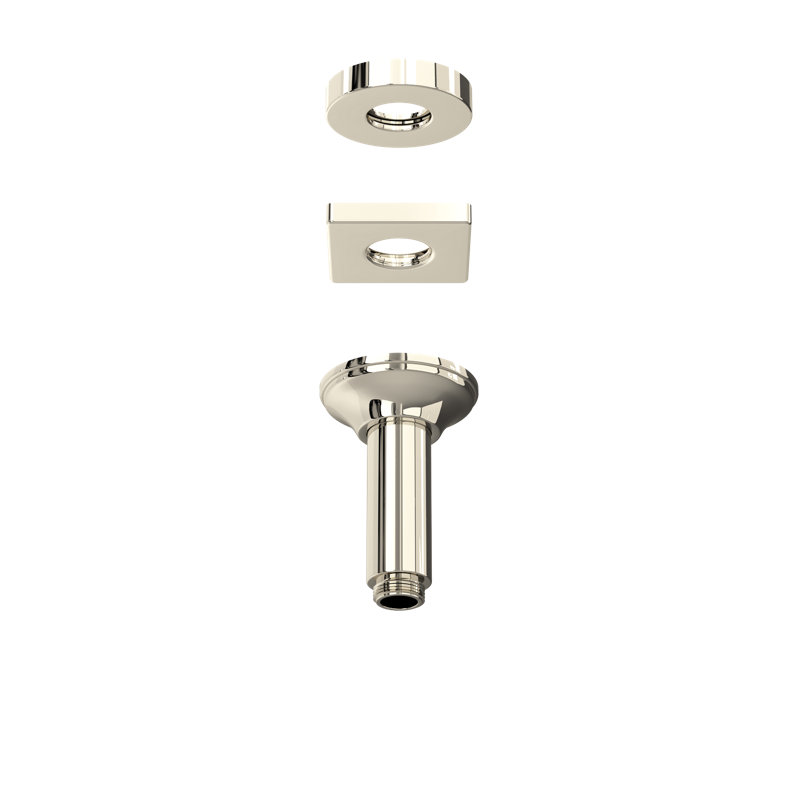 4" Ceiling Mount Shower Arm, Polished Nickel