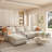 Modern Large Sectional Sofa, U-Shape Modular Sectional Couch With Storage Function-1281363014