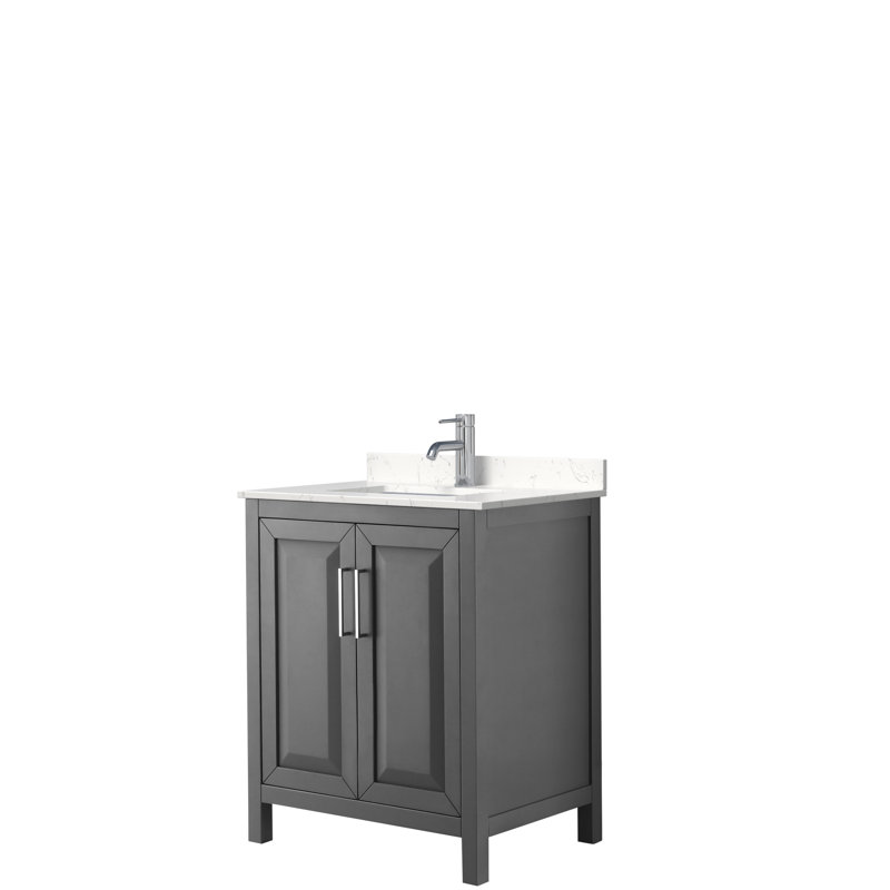 Daria 30'' W Single Vanity, Dark Gray, Polished Chrome