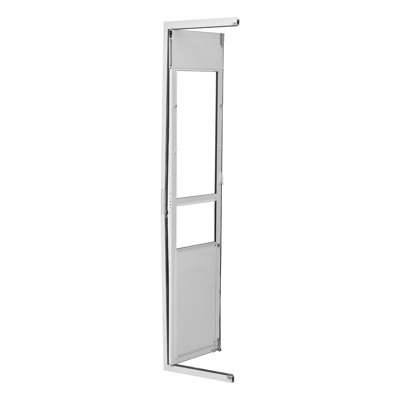 Porte pour chien pour porte coulissante en verre, hauteur réglable 75 7/8 po à 80 11/16 po, cadre en alliage d'aluminium avec rabat et serrure, pour chiens de très grande taille, portes pour animaux de compagnie en verre coulissantes pivotantes à ouverture à 180 °
