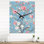 Horloge murale chinoise avec oiseaux et pivoines