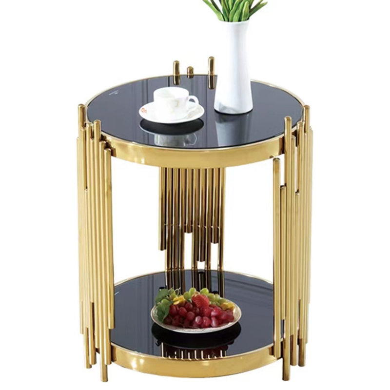 Merrielle End Table, Smoked Black