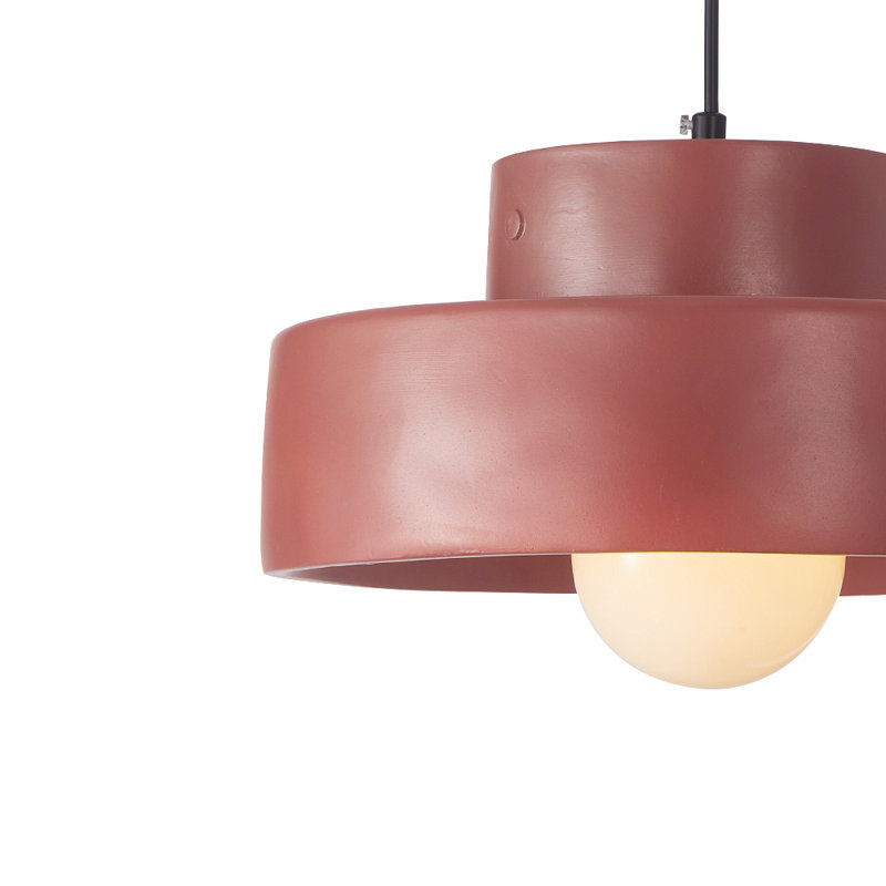 Luminaire suspendu moderne en résine nordique, Rouge