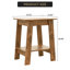 Table de bout Farmhouse Square avec tablette de rangement à 2 niveaux, petite table de chevet pour le salon ou l'entrée, facile à assembler-868822197