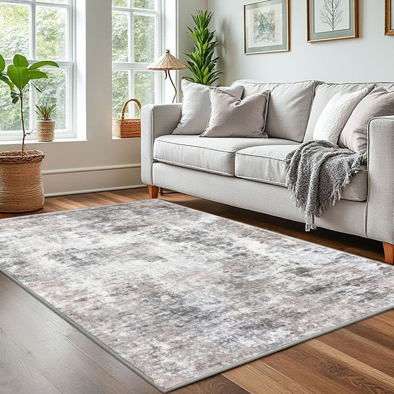 Tapis abstraits lavables à la machine avec envers antidérapant pour le salon de la chambre à coucher