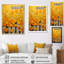 «Yellow Flowers Pottery Garden I», reproduction sur toile-159581084-159581083