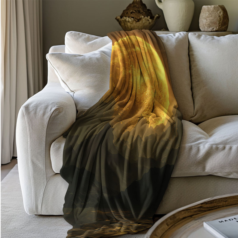 Pleine lune sérénade - couverture Sherpa de qualité supérieure 1 pièce - impression d'art luxueux, Grand lit