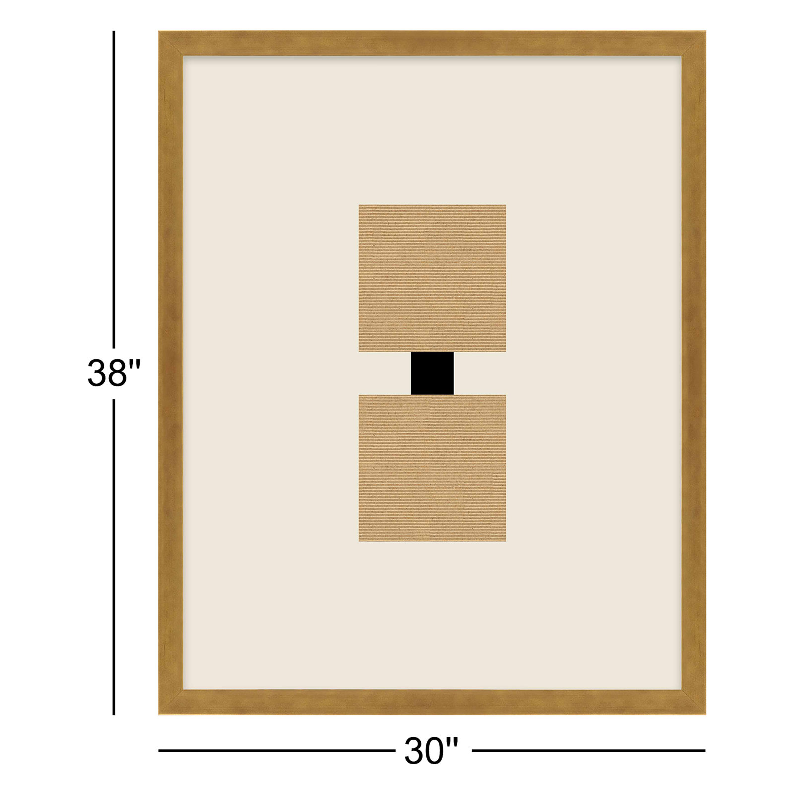 Cassara "Column 2" Print by Eleni Psyllaki, 38" H x 30" W  x 1.25" D, Gold Framed