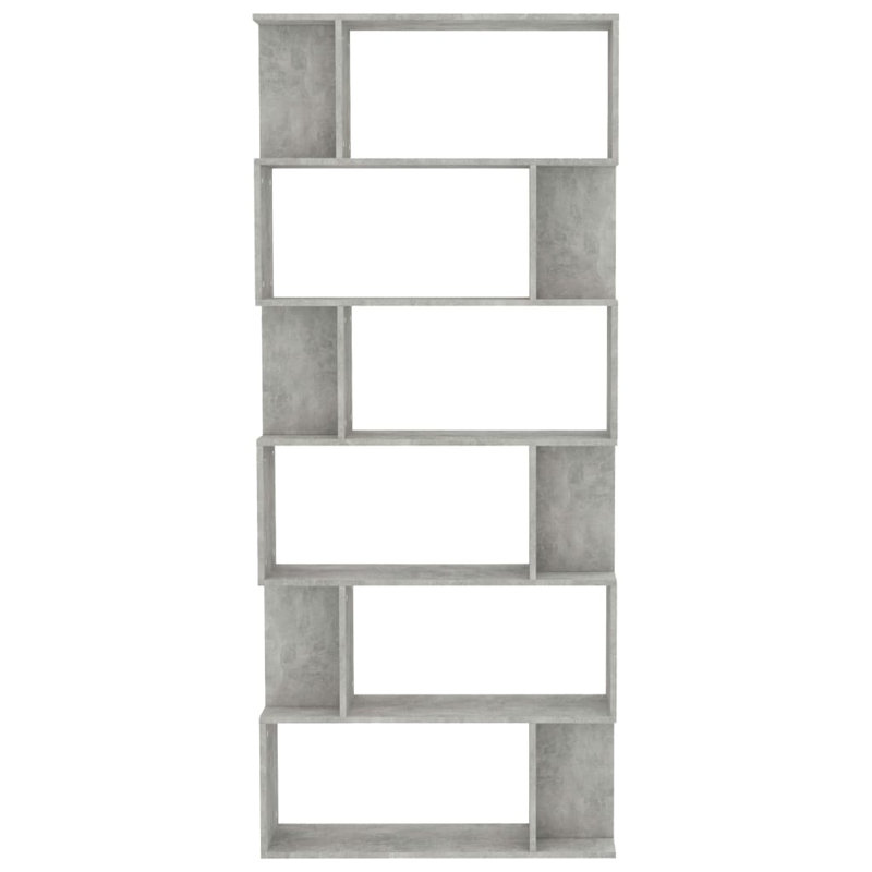 Alec-Andrew 203.2cm W Bookcase, Concrete Gray