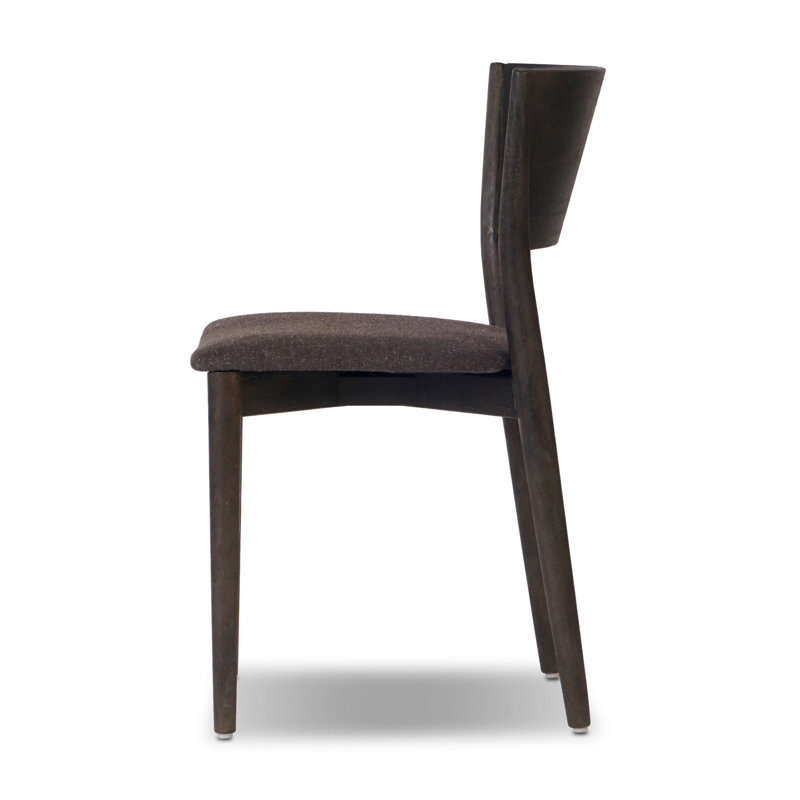 Grady Upholstered Dining Chair, Burnt Parawood