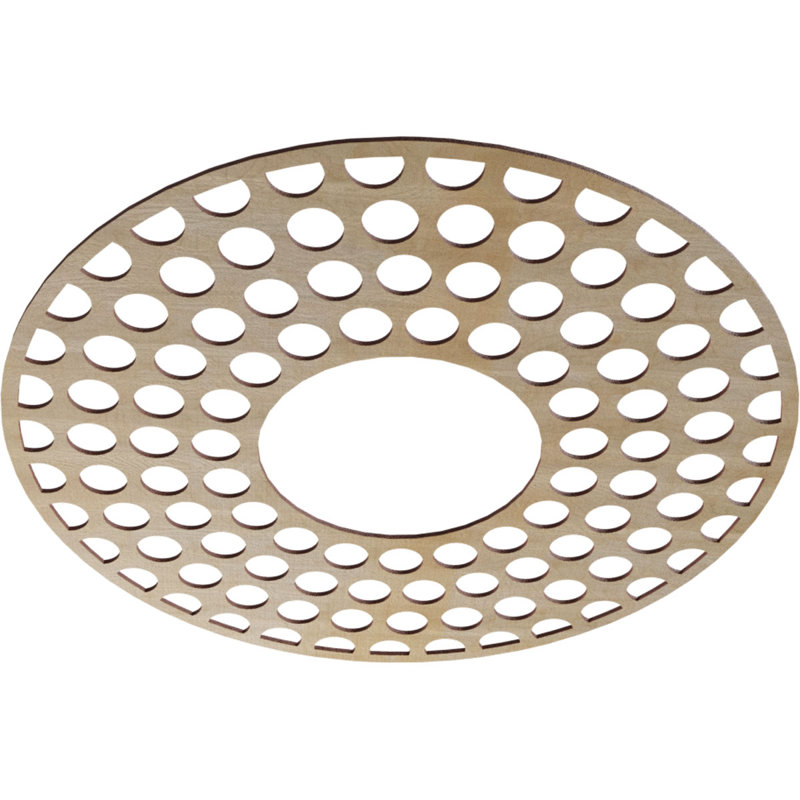 Médaillon de plafond en bois Fink, Hickory, H 36 po x l 36 po x P 0,25 po