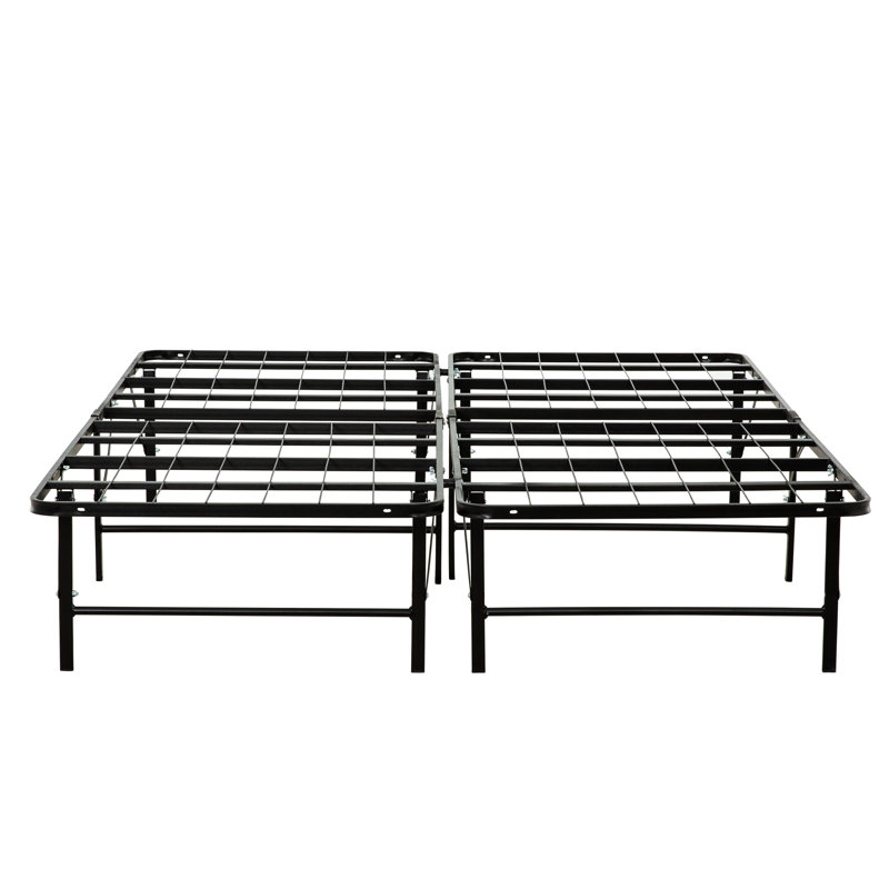 Matelas pour lit double pleine grandeur - noir, construction durable, excellent soutien, rangement supplémentaire, cadre de plateforme noir facile à assembler, structure, espace de rangement supérieur