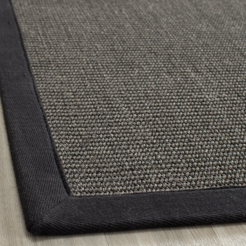 Tapis gris anthracite en jute / sisal Dollard, Rectangle 2 pi x 3 pi