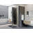 Paragon Series 32.75 in. W x 74 in. H Hinged Framed Shower Door with Header-38789262-38789260