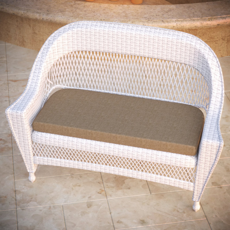 Sunbrella® Outdoor 3'' Bench Cushion, Spectrum Mushroom Sunbrella® Plainweave