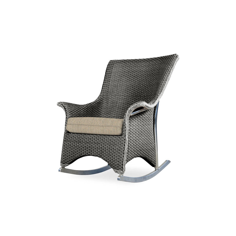 Mandalay Outdoor Rocker Chair, Amber Waves, White