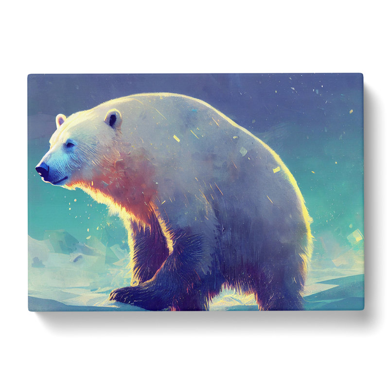Polar Bear Painting Vol.2 - Wrapped Canvas, 35cm H x 50cm W