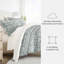 Ensemble de literie réversible 8 pièces - Housse de couette à motif, insert d'édredon et ensemble de draps unis-99311797-99311786