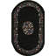 Antique Art Deco Small Scatter Size Wool Black Rug