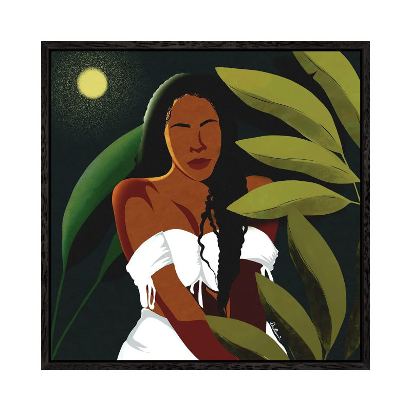 Pure by DeeLashee - Print on Canvas, 45.72cm H x 45.72cm W x 3.81cm D, Black Framed