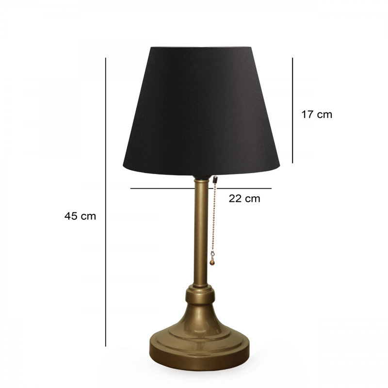 Lampe de table en métal, Noir