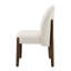 Tissu blanc et chaises d'appoint en chêne (de 2) - Capacité de poids de 220 lb Capacité de 20 po Largeur du siège 18 po Profondeur Hauteur Dossier 25 po Ensemble de chaises (2) 29