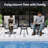 Outdoor Swivel Rocker Patio Chairs With Coffee Table 3 Pcs Bistro Set-1465726371