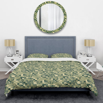 Ensemble de housse de couette en microfibre vert 3 pièces