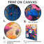 Fleurs bleues et bleues éclatantes - Art mural-958711334-958711515