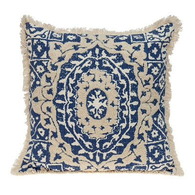 Abu Transitional Beige Throw Pillow