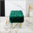 Sira Velvet Button Tufted Bench with Gold Metal Legs, Green