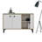 Elegant Console Table, Sapphire Oak & White, 47.2 x 29.5 x 13.8 inches | 100% Melamine Coated Particle Board, Thickness: 0.7 inches | Stylish & Functional for Living Room, Entryway, or Home Office Decor-1610372181