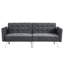 Canapé en lin pliant gris foncé pour un look compact et respirant-95085965-95085936